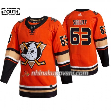 Anaheim Ducks Dresy Patrick Sieloff 63 Adidas 2019-2020 Oranžový Authentic - Dětské Anaheim Ducks Dresy Patrick Sieloff 63 Adidas 2019-2020 Oranžový Authentic - Dětské